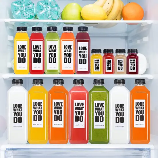 10pcs 33oz Plastic Bottles with Caps, Juice Container with Lids {3}