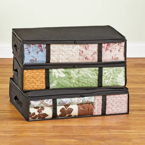 Collections Etc Zippered Storage Bag Organizers - Set of 3 {4}