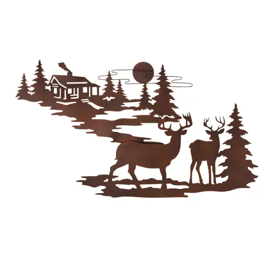 Collections Etc Unique Rustic Northwoods Metal Wall Art {2}