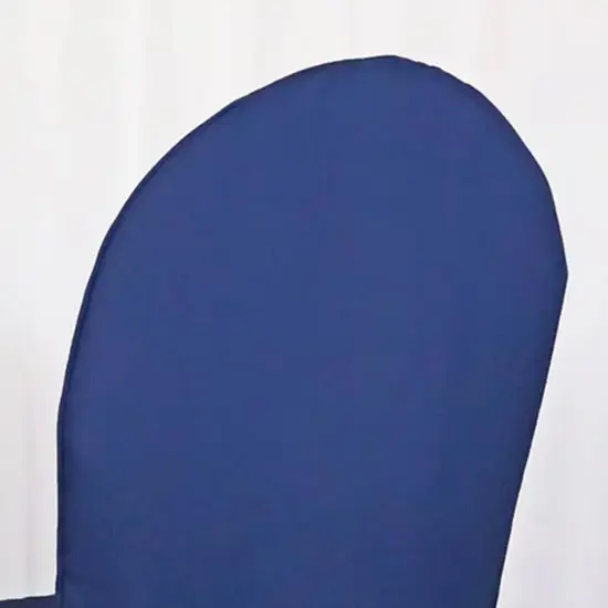 Navy Blue Banquet Chair Cover, Polyester Slipcover for Weddings & Events {3}