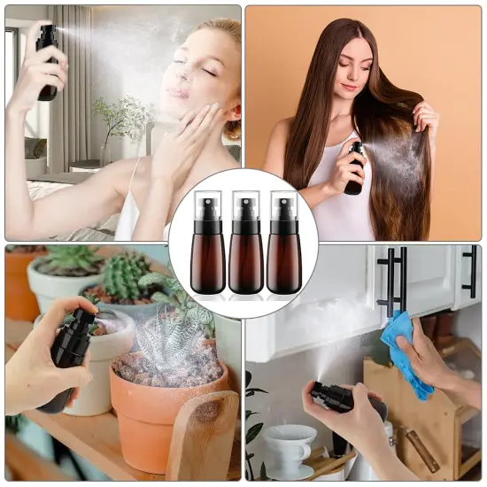 Travel Spray Bottle 2oz 60ml 3 Pack - Brown {5}