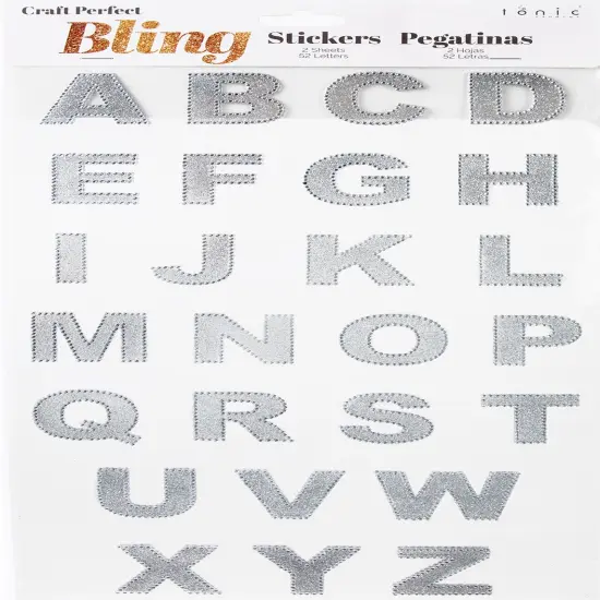 Craft Perfect Bling Sheet 2/Pkg1.5"-Crystal Letters {1}