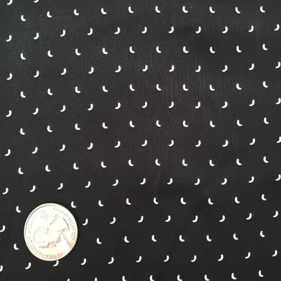 1 Yard Poly Dull Satin Fabric Black/Ivory Combo 57/58 Inch Wide for Elegant Sewing Projects {3}