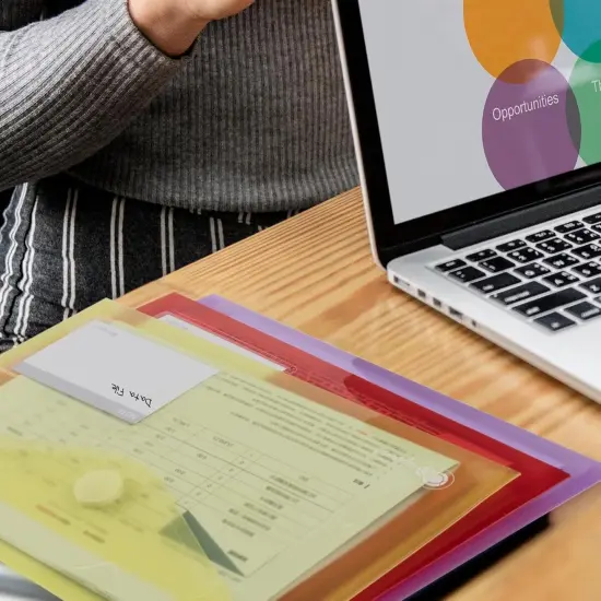 A5 Plastic Envelopes - 6 Colour {5}