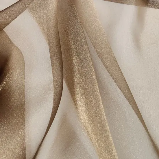 1 Yard Gold Organdy Sheer Apparel Fabric Crisp Texture, 58/60" Wide {1}