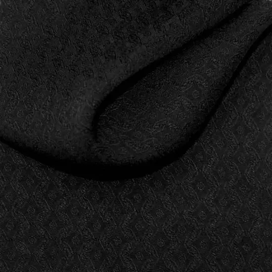 1 Yard Black Rayon Jacquard Diamond Fabric 53/54" Wide Lightweight Apparel Material {1}