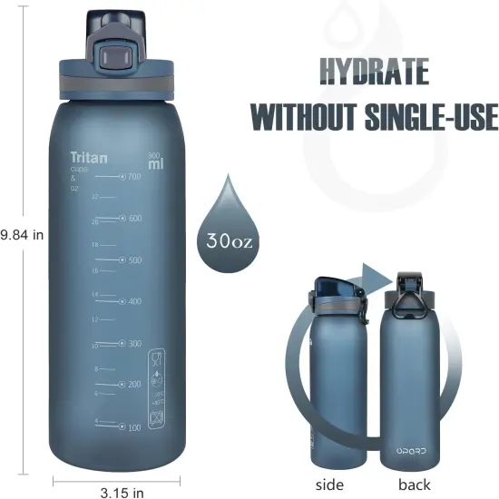 30oz/32oz Sports Water Bottle with Leak Proof Flip Top Lid {2}