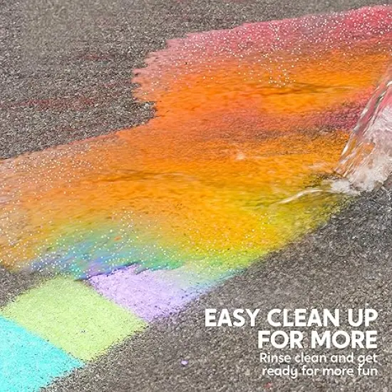 72 PCS Washable Sidewalk Chalks Set in 12 Packs, 18 Colors, Including 12 Tie Dye, 12 Glitter & 12 Neon Colors, School Supplies, Classroom Must Haves, Gift for Kids {3}