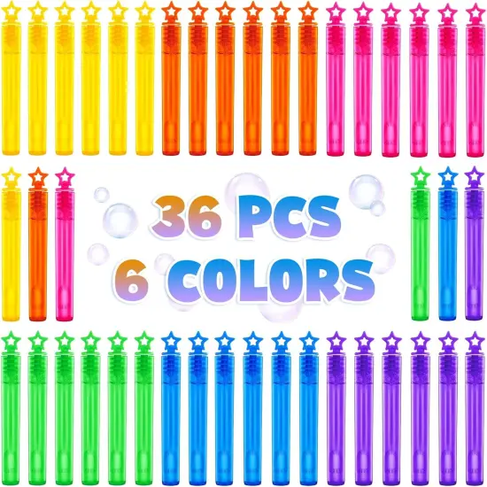 36 Pieces Mini Bubble Wands,Bubble Party Favors Assortment Toys for Kids,Themed Birthday, Halloween, Goodie Bags, Carnival Prizes, Wedding, Bubble Maker Toys for Kids,Outdoor Gifts for Girls & Boys {2}