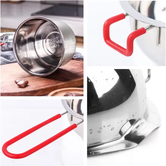 2 Pack Stainless Steel Double Boiler Pot Chocolate Melting Pot Soap Candle Candy Making Tool Kit Wax Melting Heat Proof Bowl for Melting Chocolate, Butter, Cheese, Caramel, Candy, Candle, Wax {2}