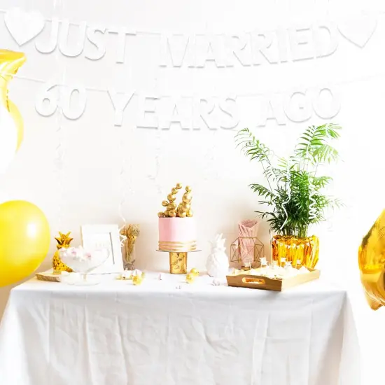 60th Wedding Anniversary Party Banner Decorations {3}