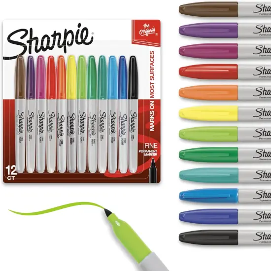 Sharpie Permanent Markers &ndash; Fine Point, Assorted Color Set {2}