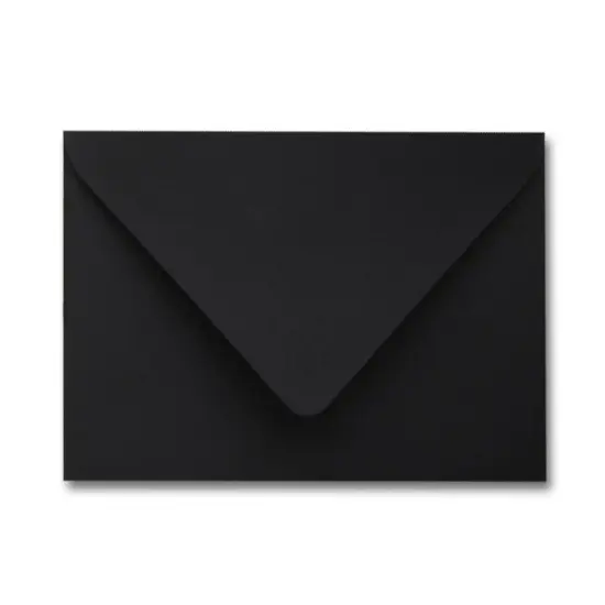 Colorplan EBONY BLACK - 91 Lb. / 135 gsm / 8 pts Matte Premium Cardstock Paper Text A2 Euro Flap Envelopes Bulk Pack of 250 {1}