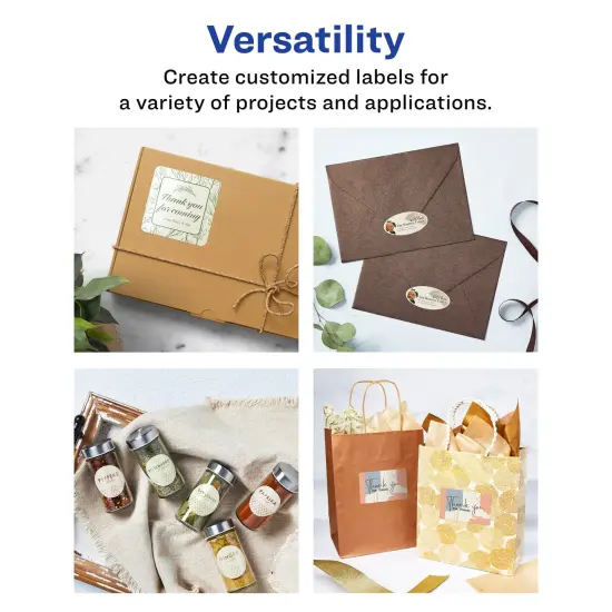 Avery Pearlized Ivory Rectangle Labels with Sure Feed Technology, Print-to-the-Edge, 2" x 7" {6}