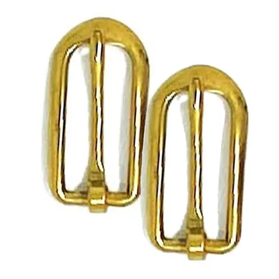 Brass Plated Prong Belt Buckle 5/8 Inche {1}