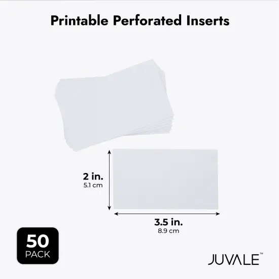 Printable Business Cards for Self Adhesive Sleeves (3.75x2.36 In, 50 Sheets/500 Pieces) White {3}