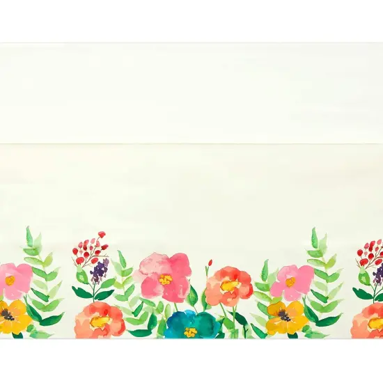 Watercolor Floral Tablecloth for Wedding Decorations (54 x 108 in, 3 Pack) Yellow {5}