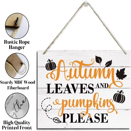 Autumn Leaves & Pumpkins Please Sign(Fall Sign 06) {2}