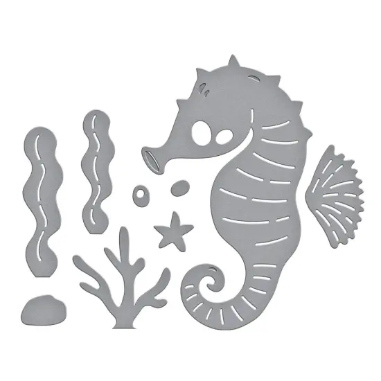 Spellbinders Etched Die From The Out And About Collection-Luna The Seahorse {3}
