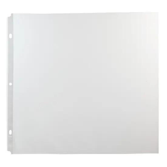 50-Pack 12x12 Scrapbook Refill Pages, Protective Sleeves, Page Protectors for Memory Books, Hole Punched, Durable Plastic Material (Clear, 0.16 mm Thick) Bulk Pack {7}