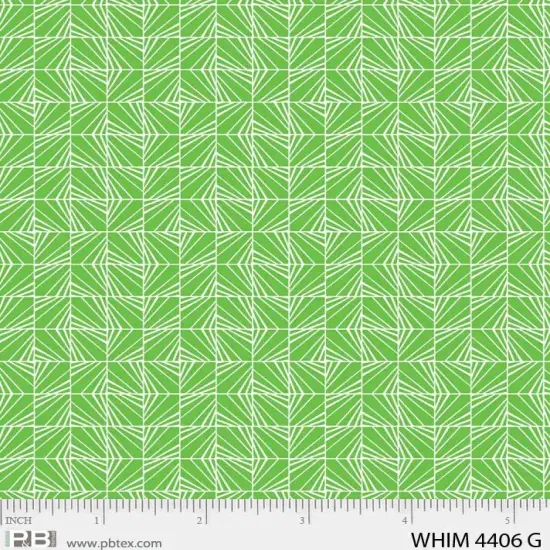 Green Whimsy Square Facets 44"/45" Fabric Per Yard {1}