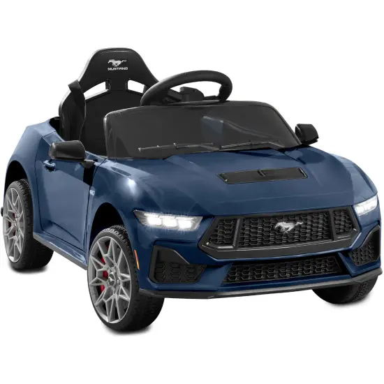 Best Choice Products Kids 12V Electric Ride-On Car Officially Licensed Ford Mustang w/ Remote, LED Lights Blue {1}