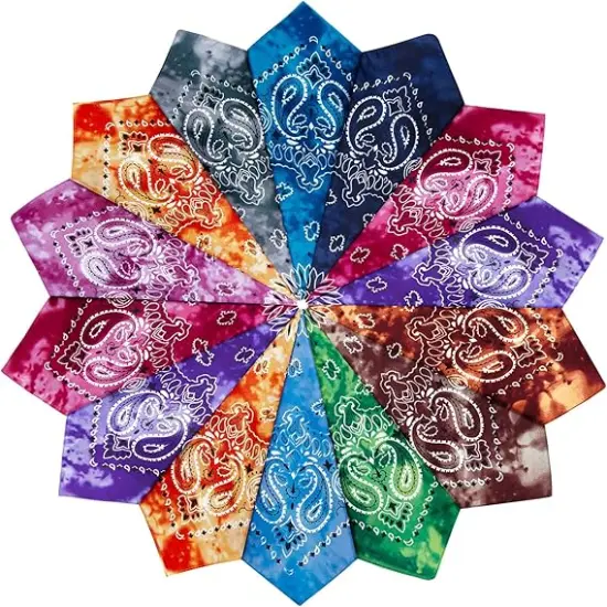 14 pieces Bandanas Paisley Print Novelty Headband Cowboy Headwraps Scarfs Hair Head Bandana for Women Men Boy Girl {1}
