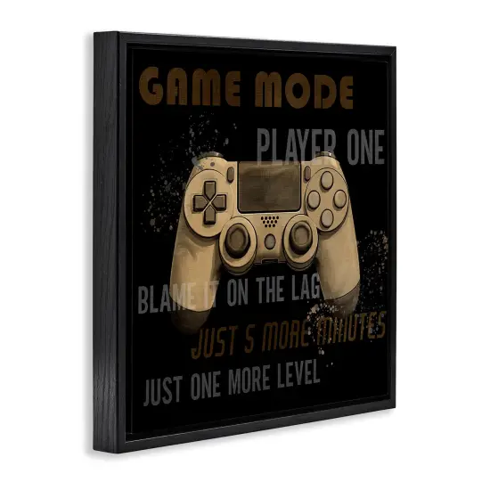 Stupell Industries Gamer Phrases Vintage Style Floating Frame Design by Kim Allen {3}