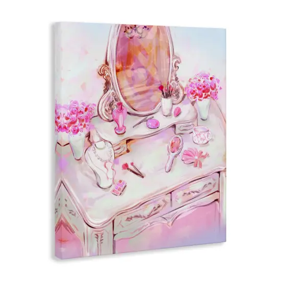 Stupell Industries Pastel Pink Vanity View Canvas Design by Ziwei Li {3}