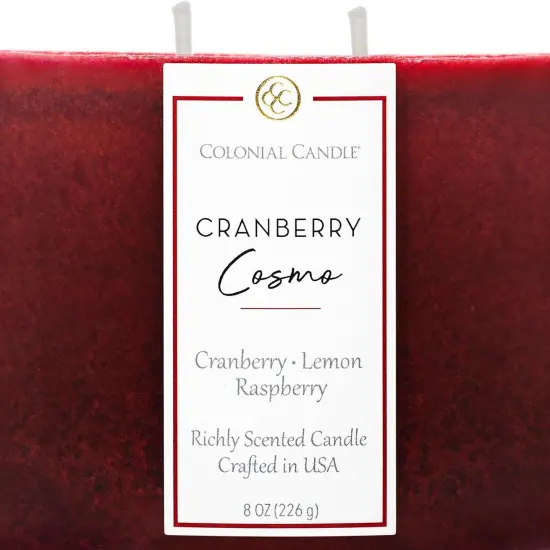 Cranberry Cosmo Scented Candle Jar, Highly Fragranced Candles for Home Scented, Mottled Wax Candle, 2 Wick, 8 oz - Made in The USA {5}
