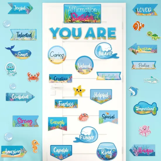 Ocean Affirmation Station Bulletin Board Set {5}