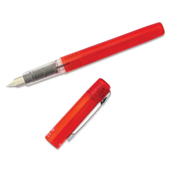 Platinum Prefounte Fountain Pen - Vermilion Orange, Fine {1}