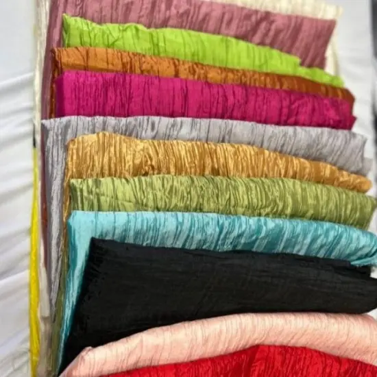 1 Yard Elegant Crease Crushed Taffeta Fabric for Event Decor 54" Width Gold {2}