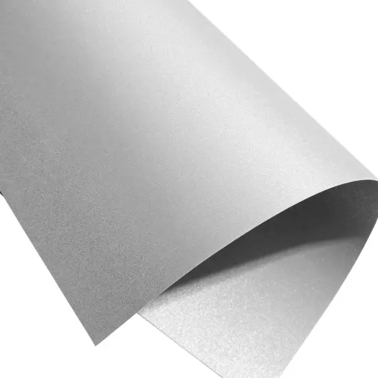 96 Sheet Silver Shimmer Metallic Cardstock, Double-Sided Paper for Scrapbooking, DIY Projects (8.5x11 In, 250 gsm) {5}
