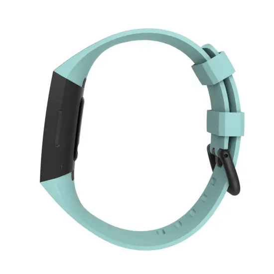 Zodaca Silicone Watch Band Compatible with Fitbit Charge 3, Charge 3 SE (Large), and Charge 4, Fitness Tracker Replacement Bands, Mint Green {2}