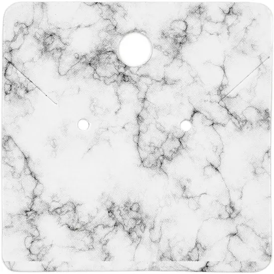 Jewelry Display Cards in Marble Design (2 x 2 Inches, 300-Pack) Grey {6}