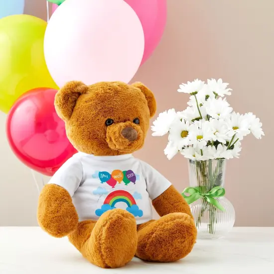Get Well Soon Bear, Teddy Bear for Hospital Care Package for Kids, Adults (14 In) Brown {2}