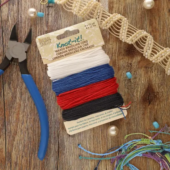 The Beadsmith Brazillian Waxed Cord Mix Americana {2}