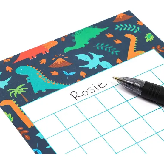 Dinosaur Incentive Charts for Classroom, Chore Board for Kids (6 x 5.25 In, 60 Sheets) White {4}
