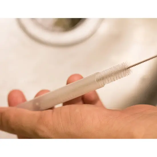 8-Pack Drink Straw Cleaner Brushes, Stainless Steel with Long Design for Cleaning Water Bottles, Boba, and Smoothie Drinking Straws, 2 Sizes Silver {6}