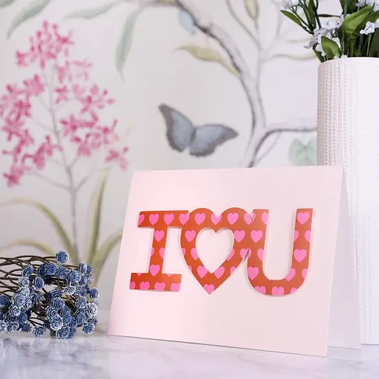 Valentine's Cards with Envelopes, 6 Colorful Heart Designs (5 x 7 In, 12 Pack) Multicolor {2}