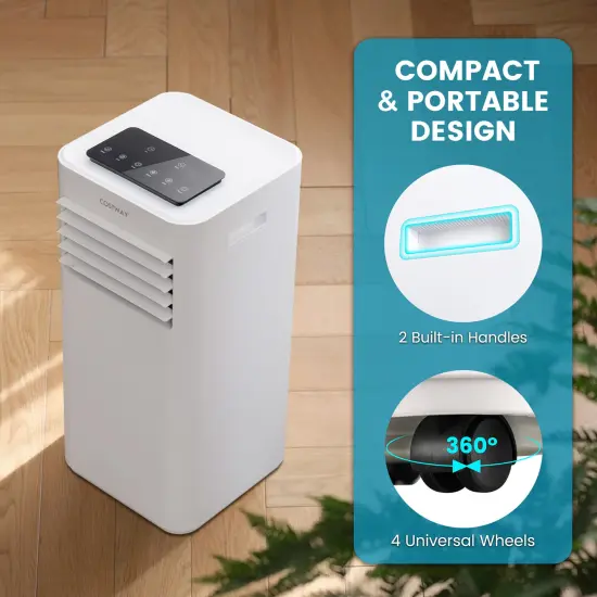 Costway 8000 BTU Portable Air Conditioner 3-in-1 AC Unit withCool Fan Dehum Sleep Mode {6}