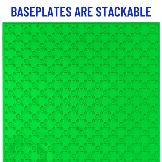 Strictly Briks Compatible with Lego 8 Pack Classic Baseplates 10x10 in, Stackable Building Plates with 32 x 32 Studs, Mats, Bases, Boards, Sheets 100% Compatible with Major Brands, Ages 3-14 Multicolor {3}