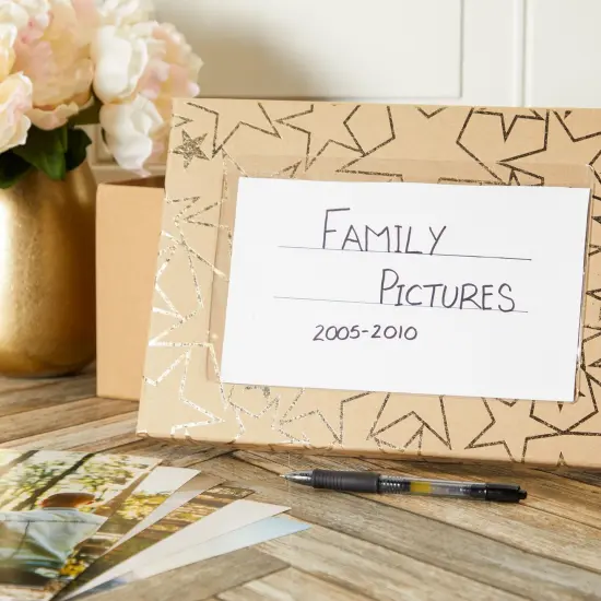 50-Pack Clear Adhesive Pockets Sleeves 5x8 for Index Card and Planners, Bulk Top Load Plastic Label Holder Protector for Photos, Note Cards, Office Supplies, Small Business {3}