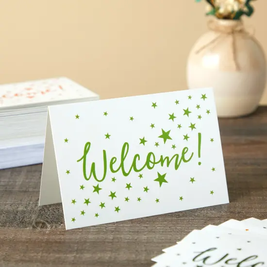36 Pack Bulk Welcome Cards with Envelopes for Guests, Employees, Business, Star Pattern Design, Blank Interior (4x6 In) White {3}