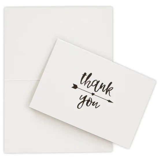 48-Pack Black and White Thank You Cards with Kraft Paper Envelopes for Graduation, Wedding, Birthday, Baby Shower, Blank Inside, Assorted Simple Vintage-Style Designs (4x6 In) {6}