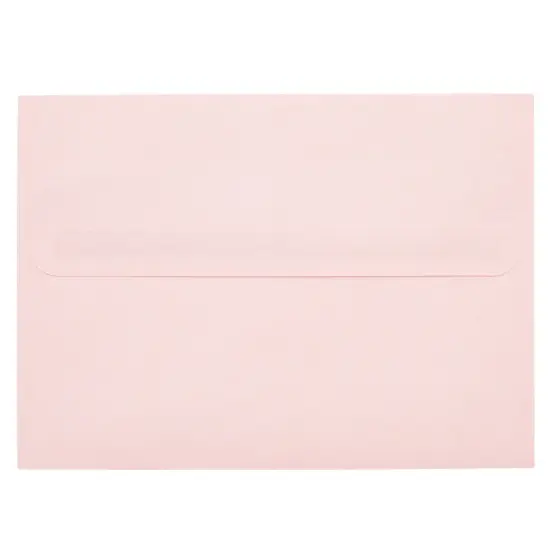 50 Pack Pink A7 Envelopes, 5x7 Size for Mailing Wedding Invitations, Announcements, Bridal Shower, Greeting Cards, Thank You Notes, Rose Gold Foil Lining, Peel & Stick Seal {7}