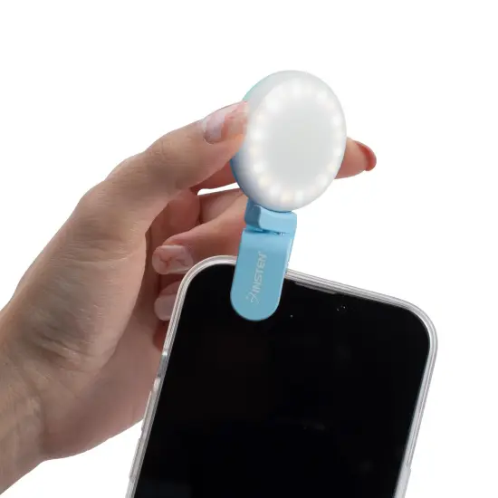 2" Mini Ring Light for Photography and Video, 20 LED Bulbs, 3 Modes, 360 degree, Blue {4}