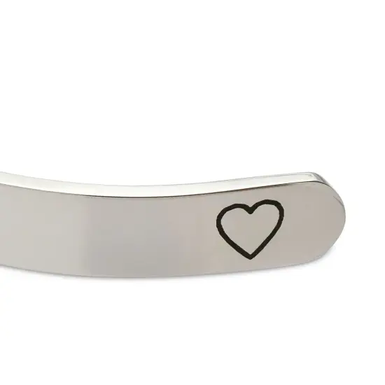 Inspirational 7" Silver Cuff Bracelet for Women, Motivational Engraved Bangle, Life is Tough but So Are You (One Size Fits Most) {5}