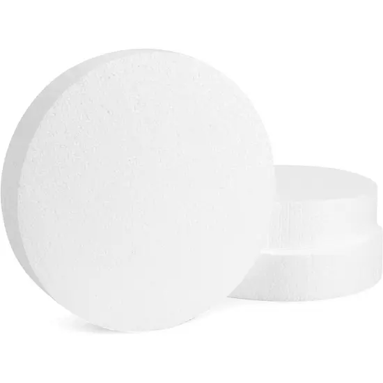 Craft Foam Disks, White Circles for Arts and DIY Crafts (10 x 2 in, 3 Pack) {1}